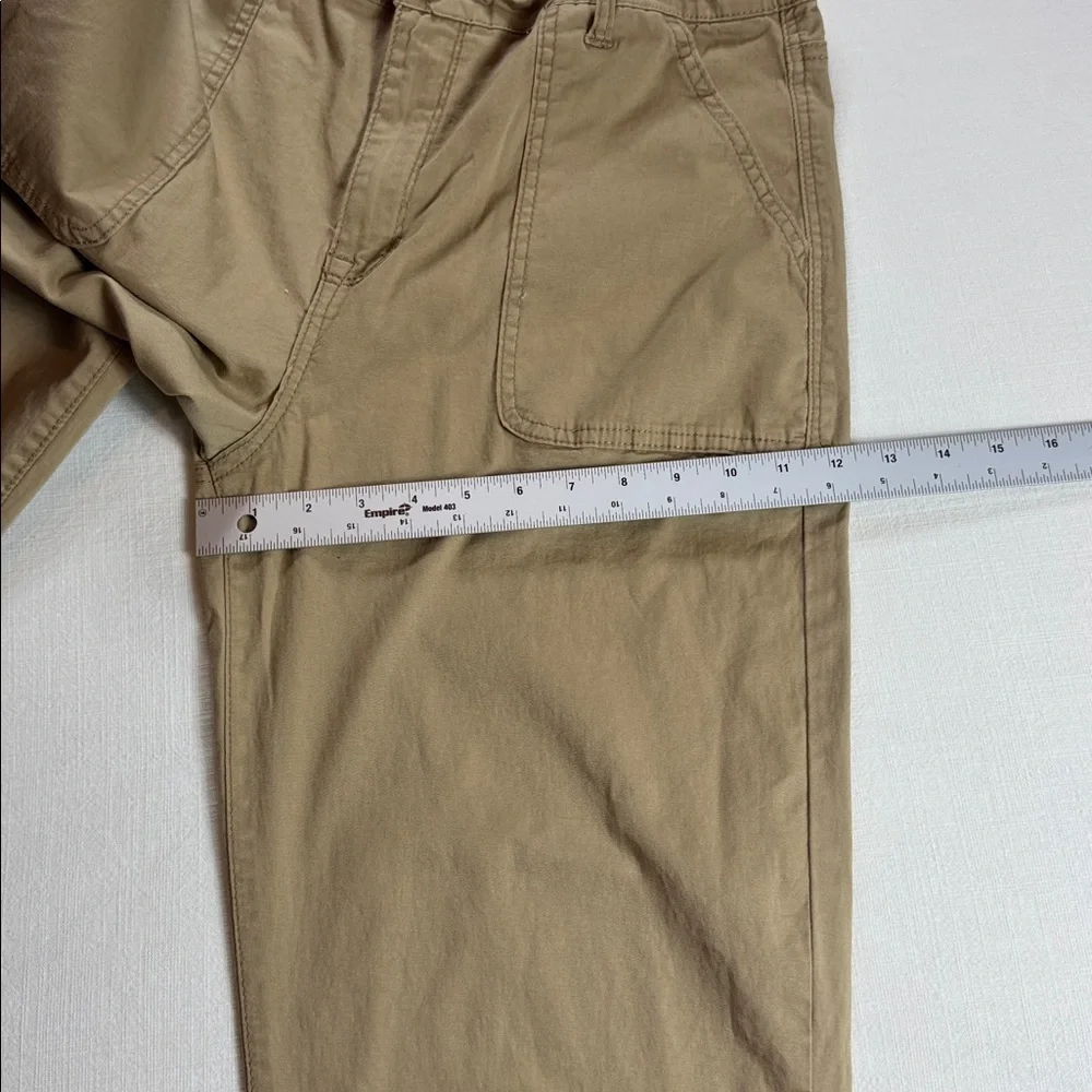 Kensie Jeans The Allie High Rise Slim Straight Crop Tan Khaki Pants Size 12/31